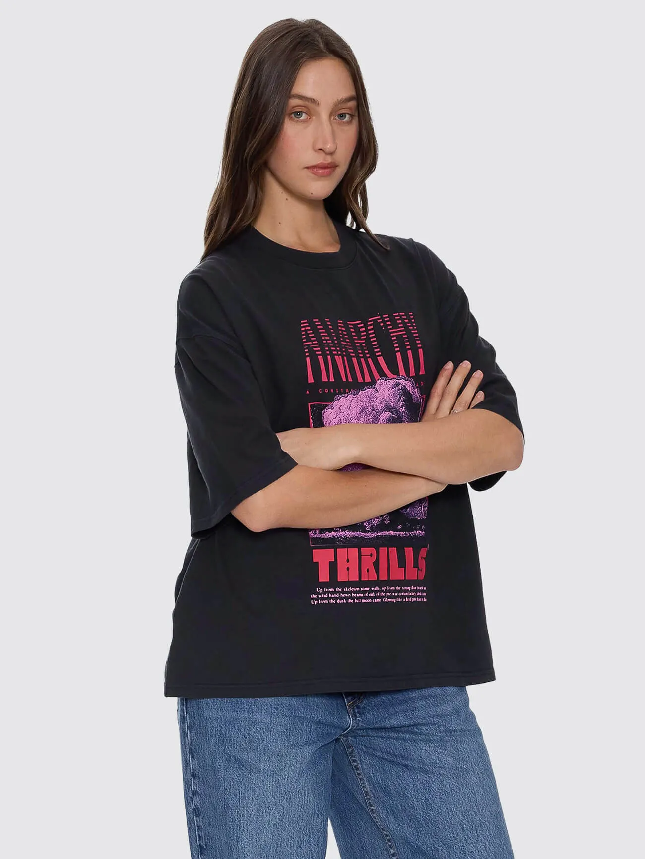 Constant Chaos Oversize Tee - Blue Graphite sold by Thrills product image thumbnail 4