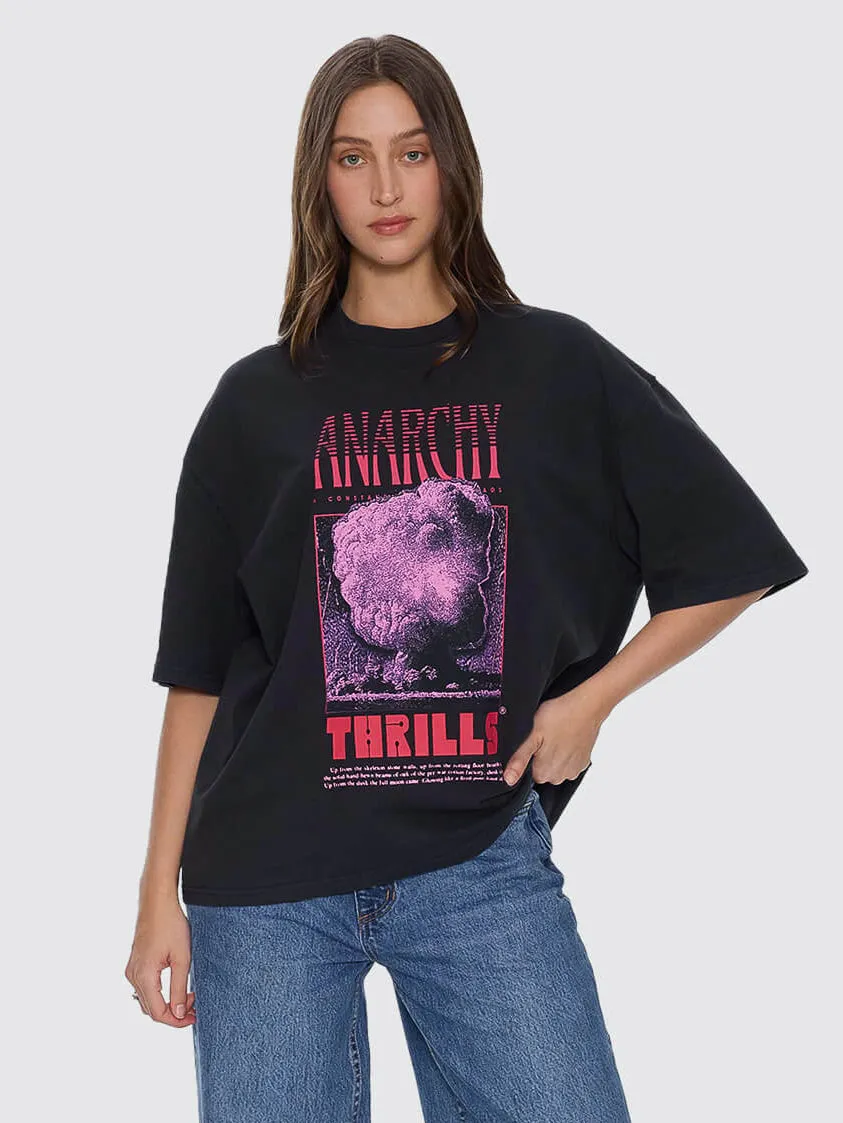 Constant Chaos Oversize Tee - Blue Graphite sold by Thrills