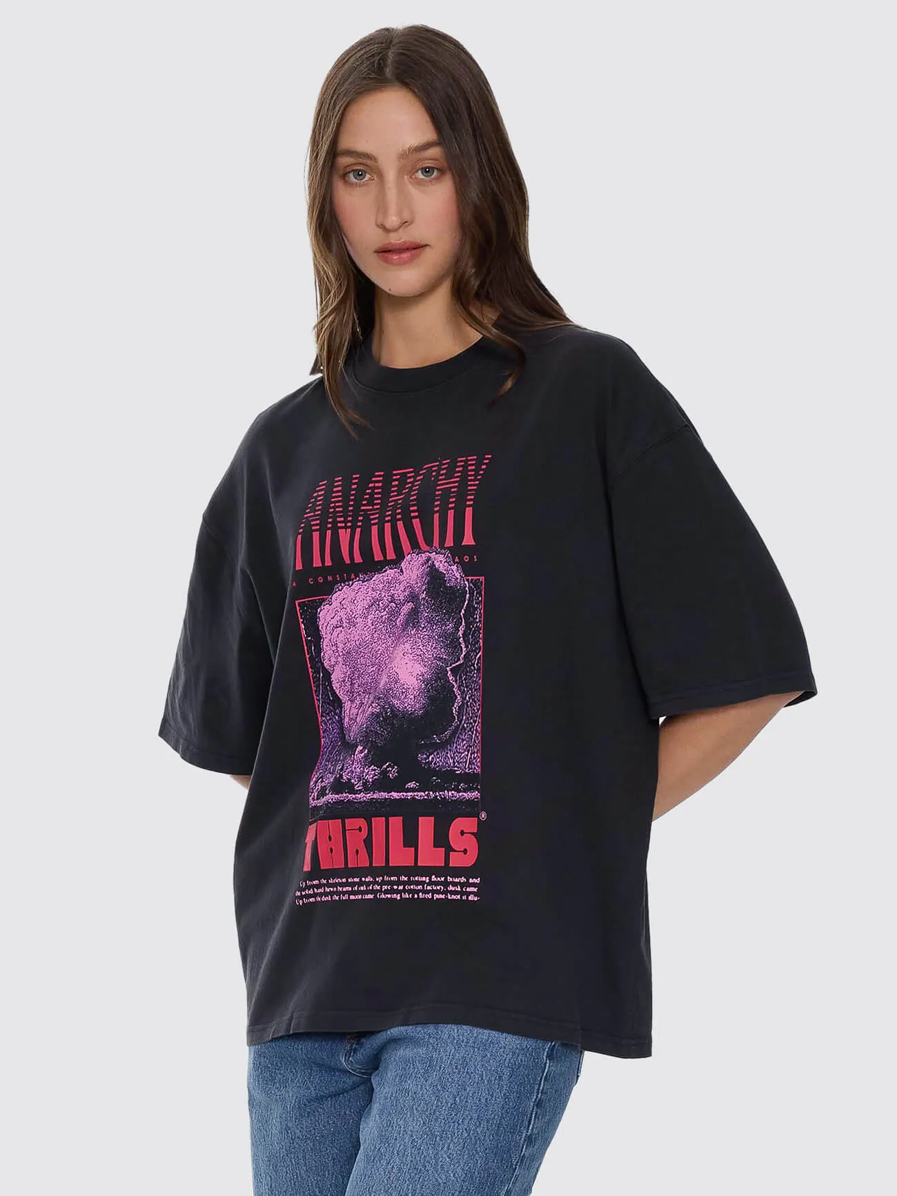 Constant Chaos Oversize Tee - Blue Graphite sold by Thrills product image thumbnail 2
