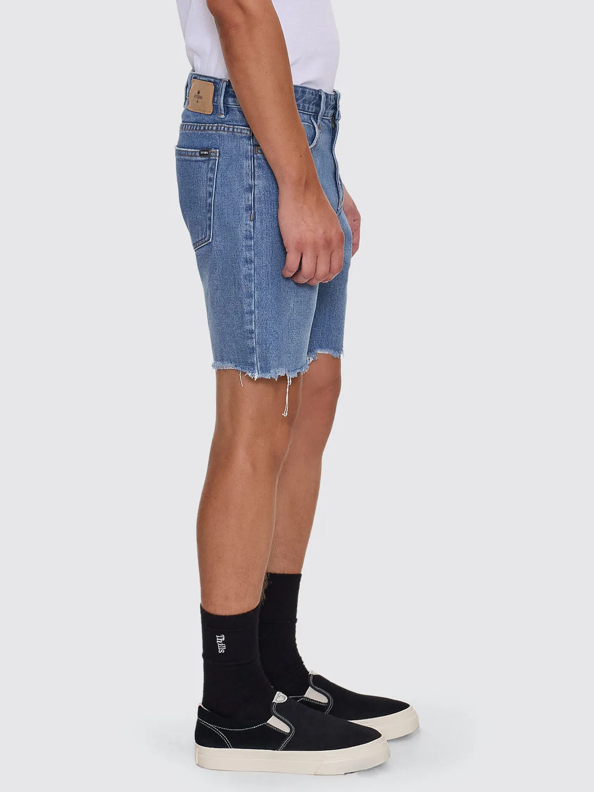 Bones Raw Slim Denim Short - Stoned Blues sold by Thrills product image thumbnail 4