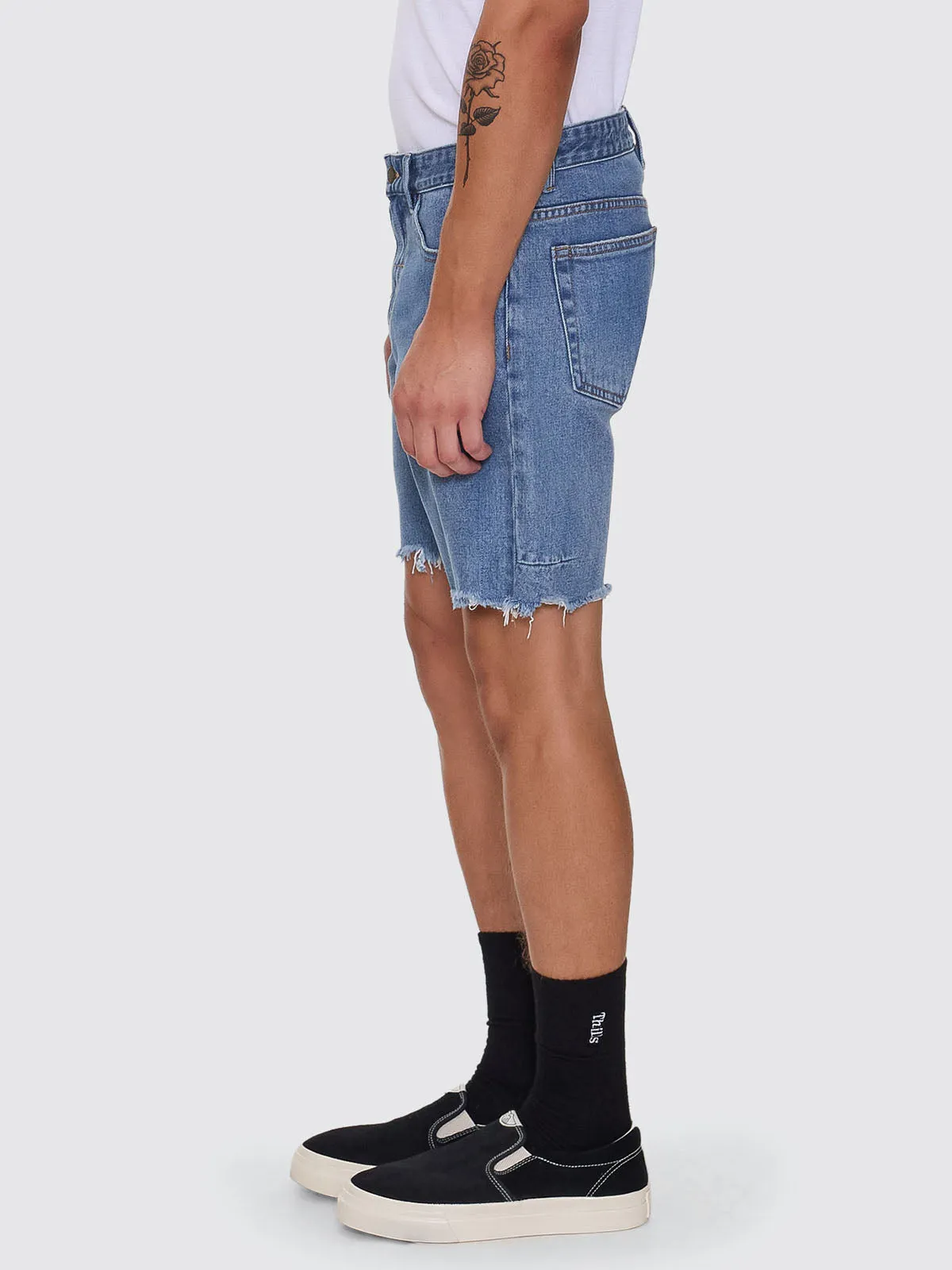 Bones Raw Slim Denim Short - Stoned Blues sold by Thrills product image thumbnail 2