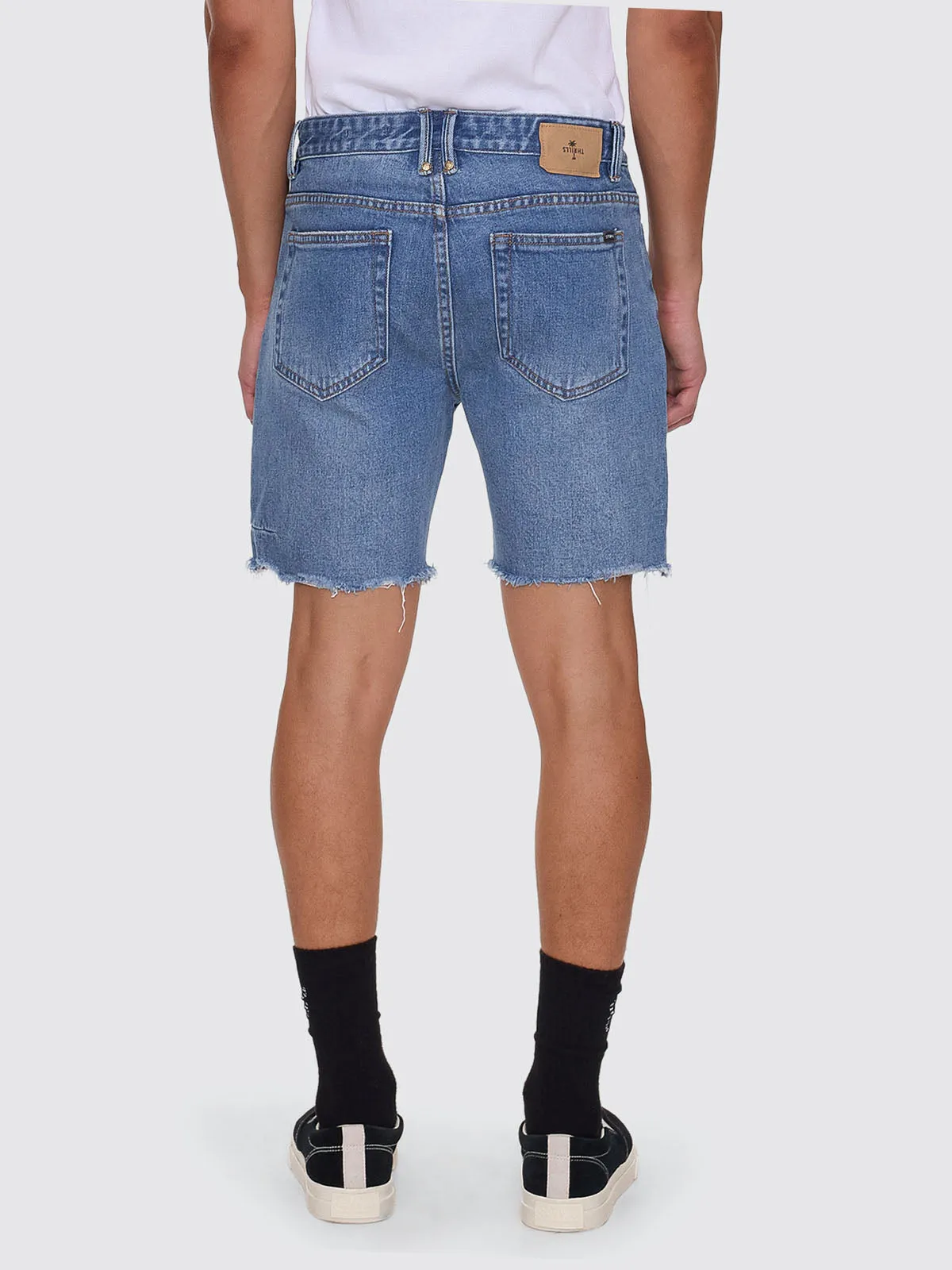 Bones Raw Slim Denim Short - Stoned Blues sold by Thrills product image thumbnail 3
