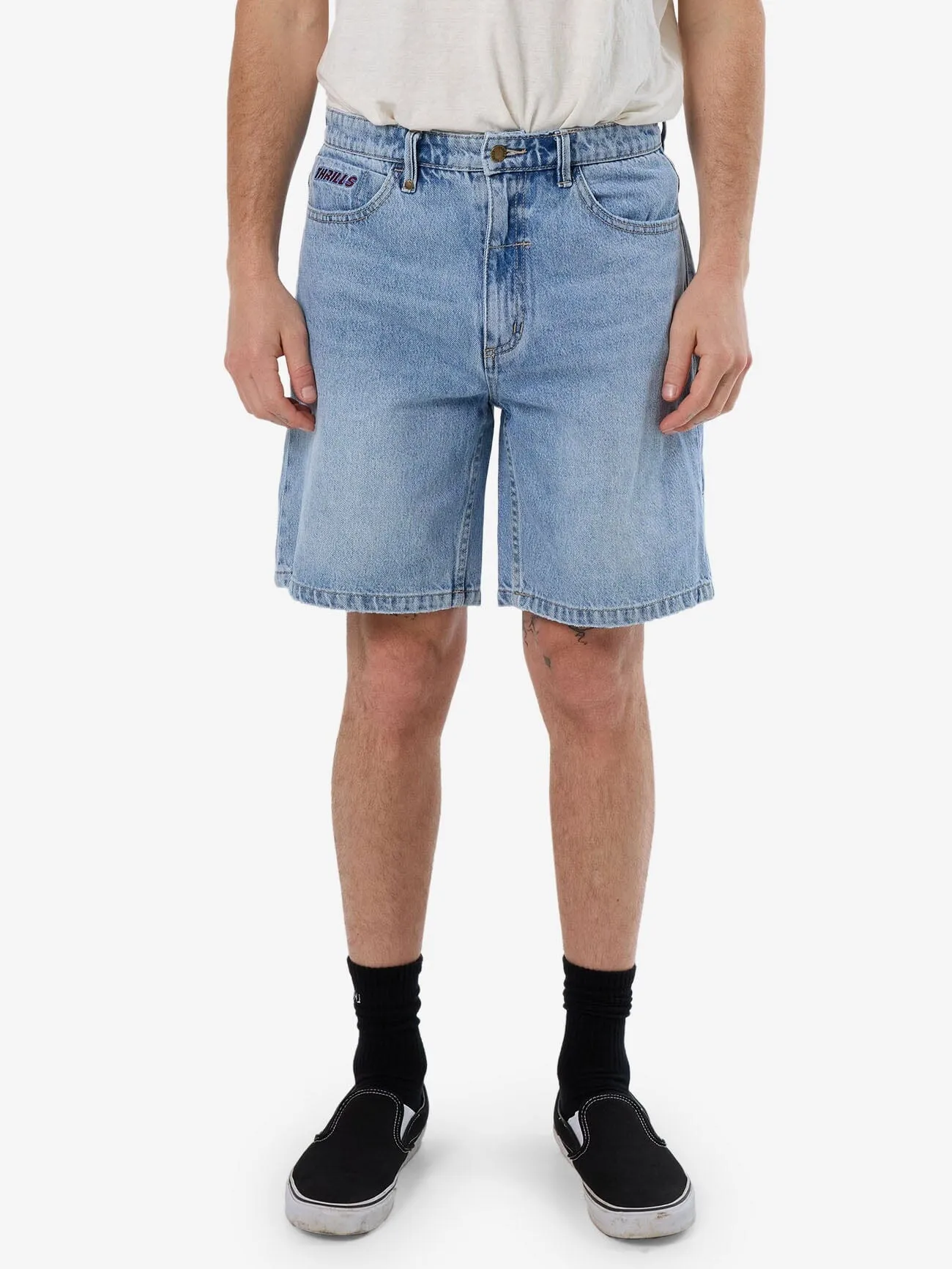 Starpower Slacker Denim Short - Endless Blue sold by Thrills