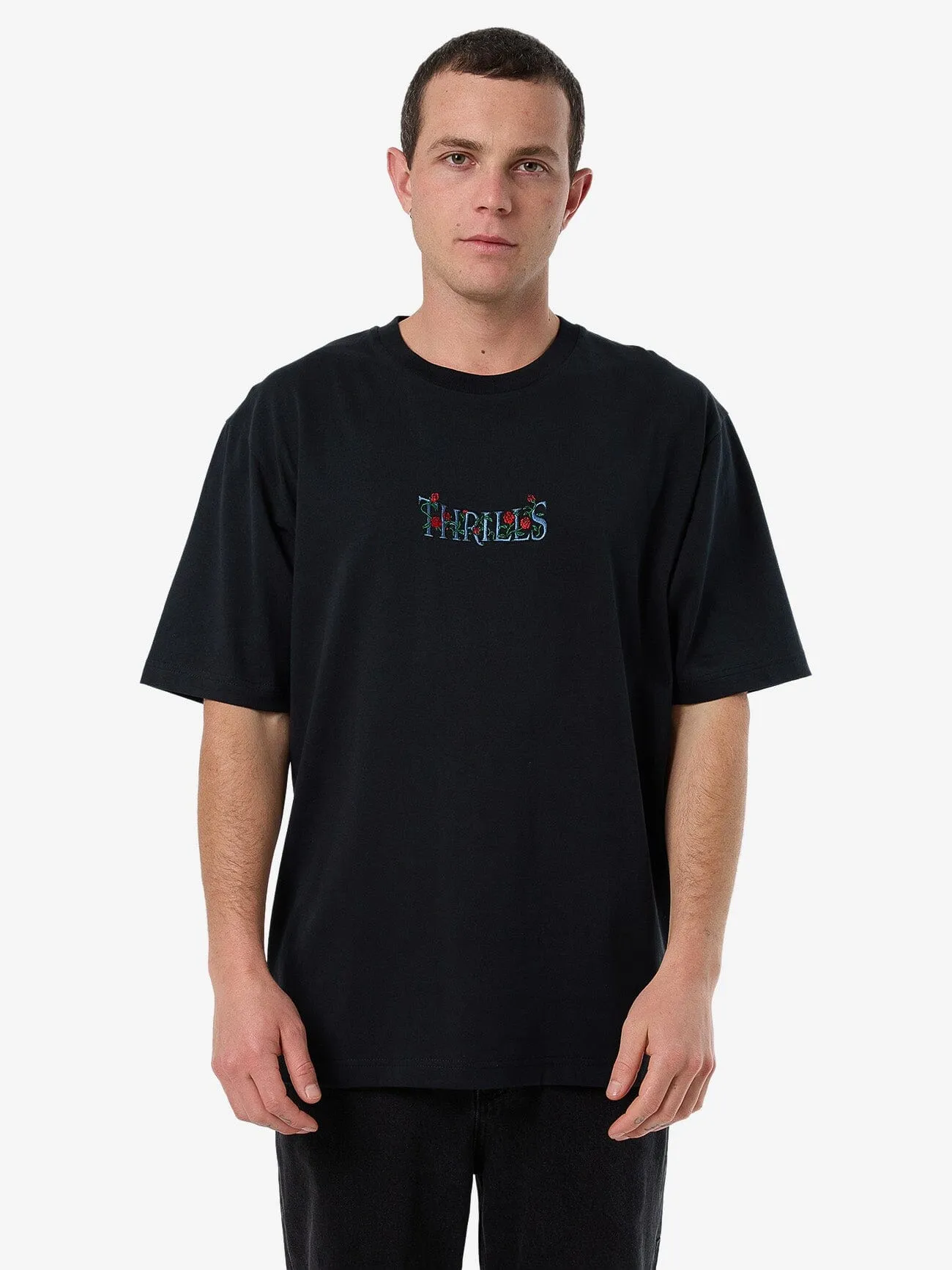 Thorned Oversize Fit Tee - Faded Black sold by Thrills