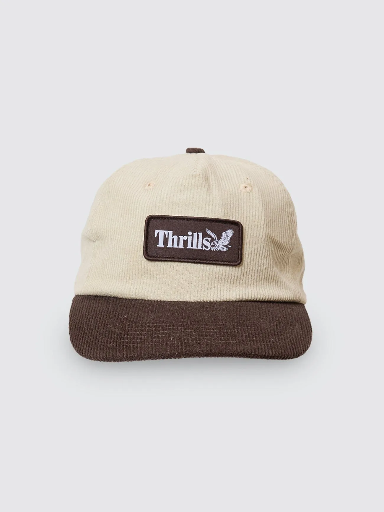 Thrills Workwear 5 Panel Cap - Heritage White - Desert sold by Thrills