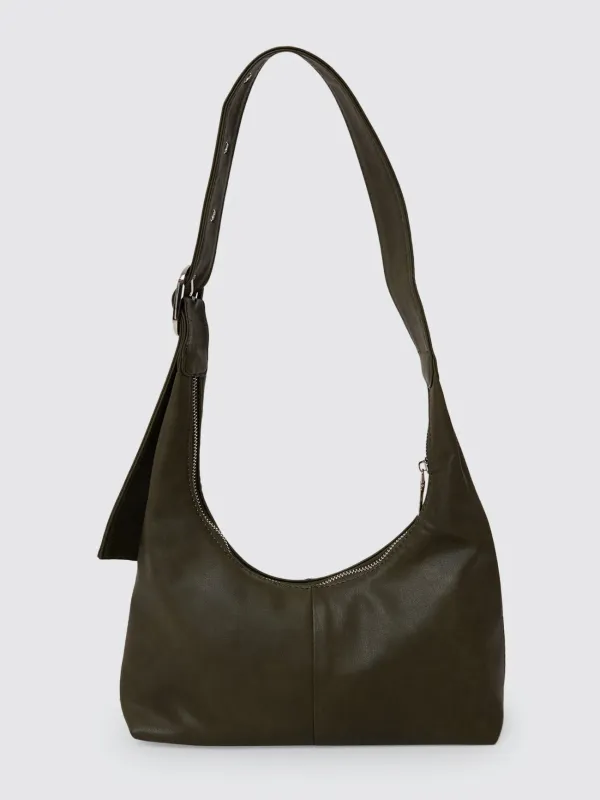 Cyrus Buckle Shoulder Bag - Tarmac sold by Thrills