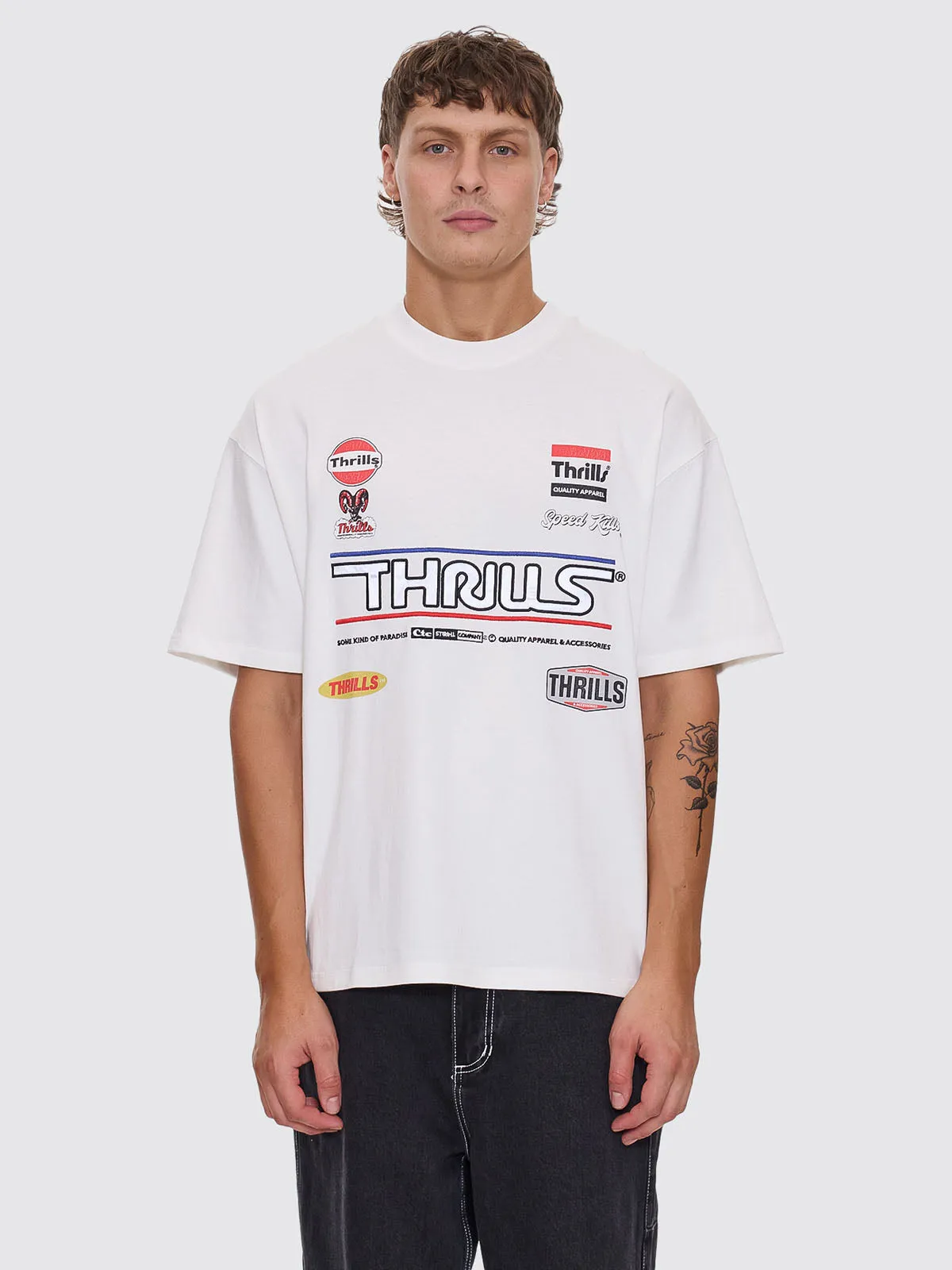 Rapid Response Box Fit Oversize Tee - Dirty White sold by Thrills