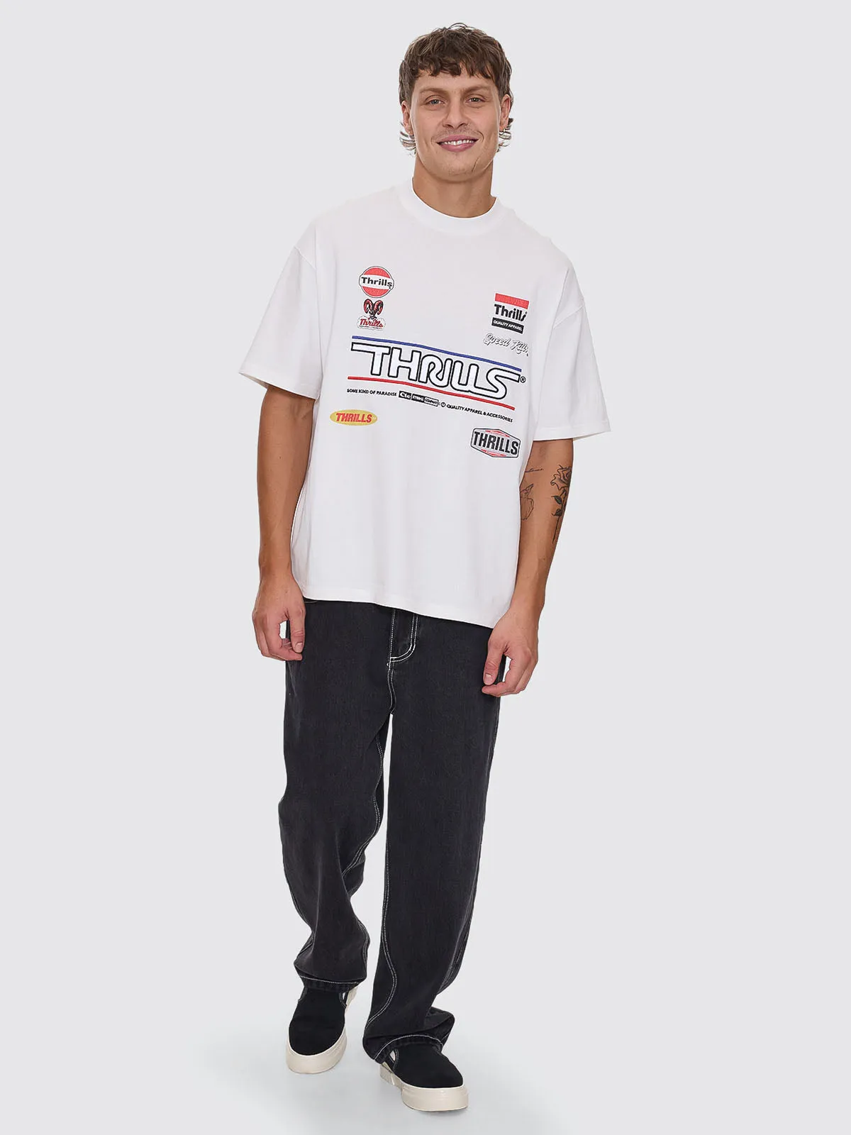Rapid Response Box Fit Oversize Tee - Dirty White sold by Thrills product image thumbnail 3