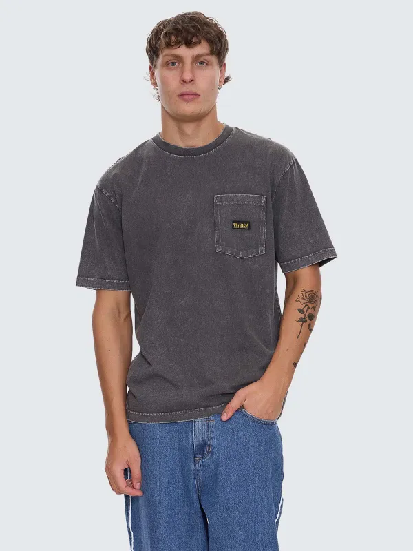 Thrills Union Oversize Pocket Tee - Marble Merch Black sold by Thrills