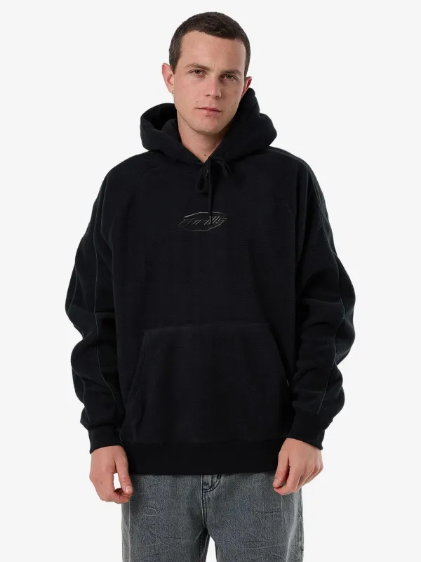 Fortune Favors Raglan Panel Hood - Washed Black sold by Thrills