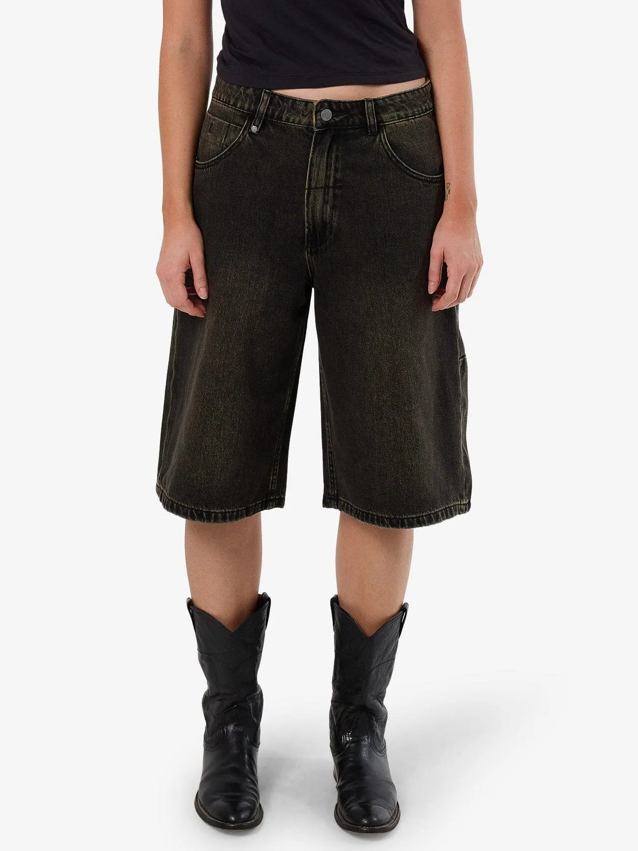 Darcy Short - Dirty Olive Black sold by Thrills