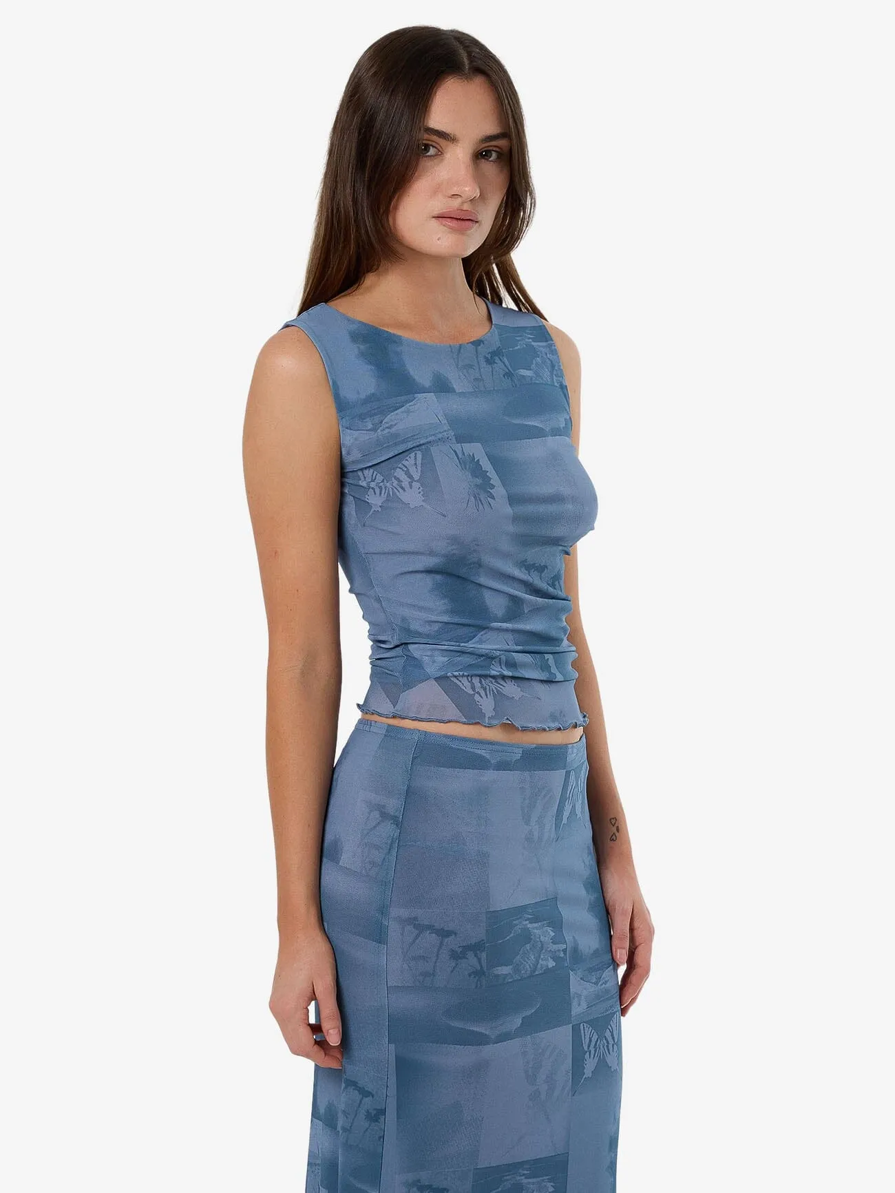 Eclipse Haze Mesh Tank - Storm Blue sold by Thrills product image thumbnail 5