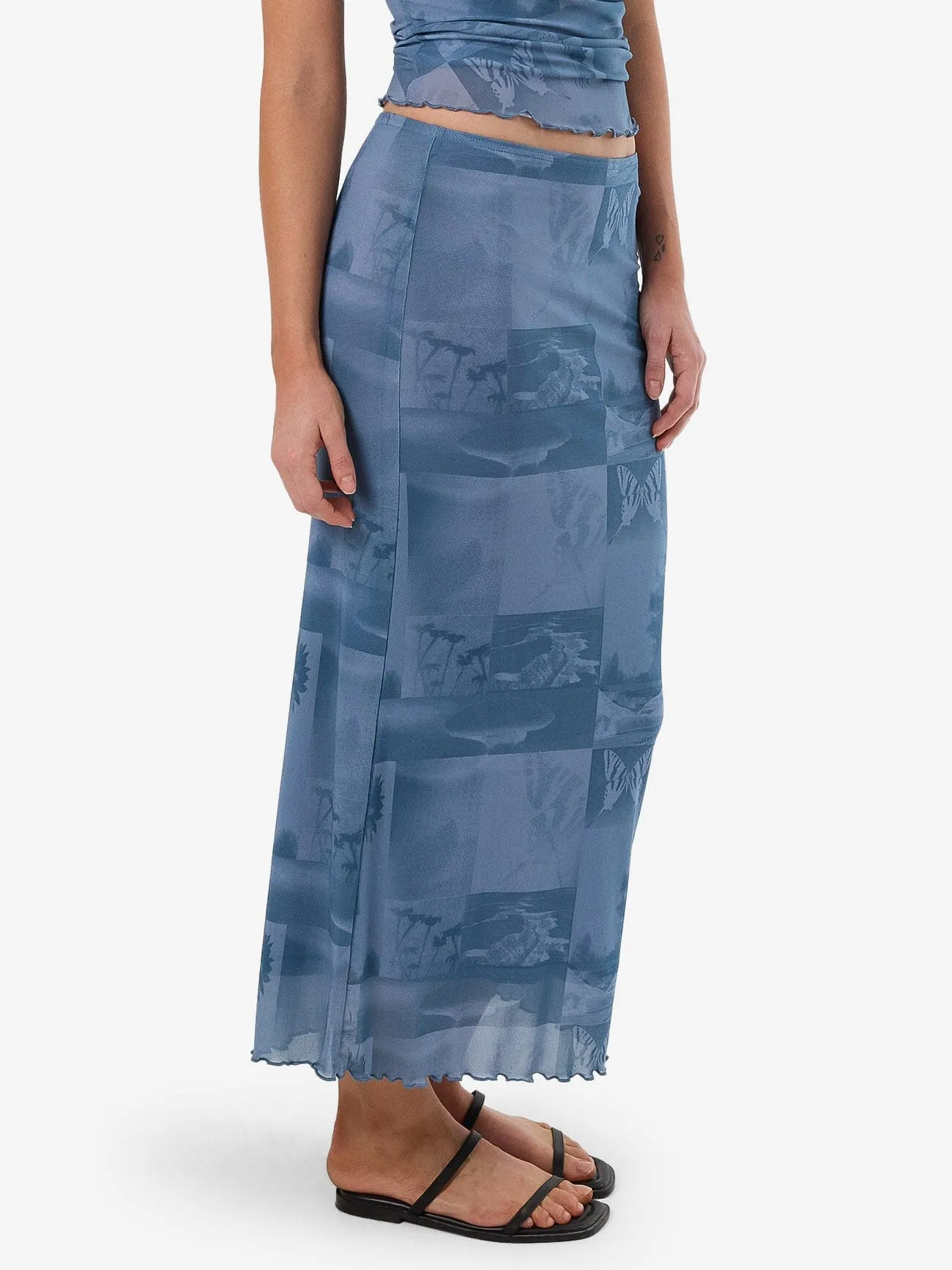 Eclipse Haze Mesh Skirt - Storm Blue sold by Thrills product image thumbnail 5
