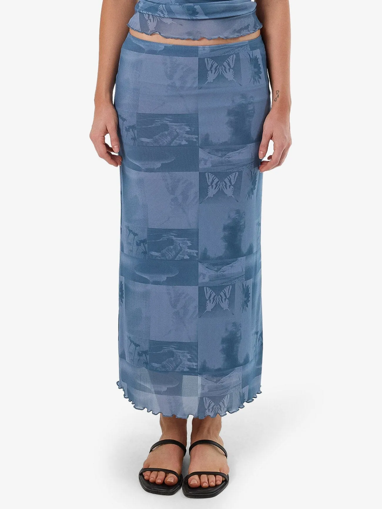 Eclipse Haze Mesh Skirt - Storm Blue sold by Thrills product image thumbnail 2