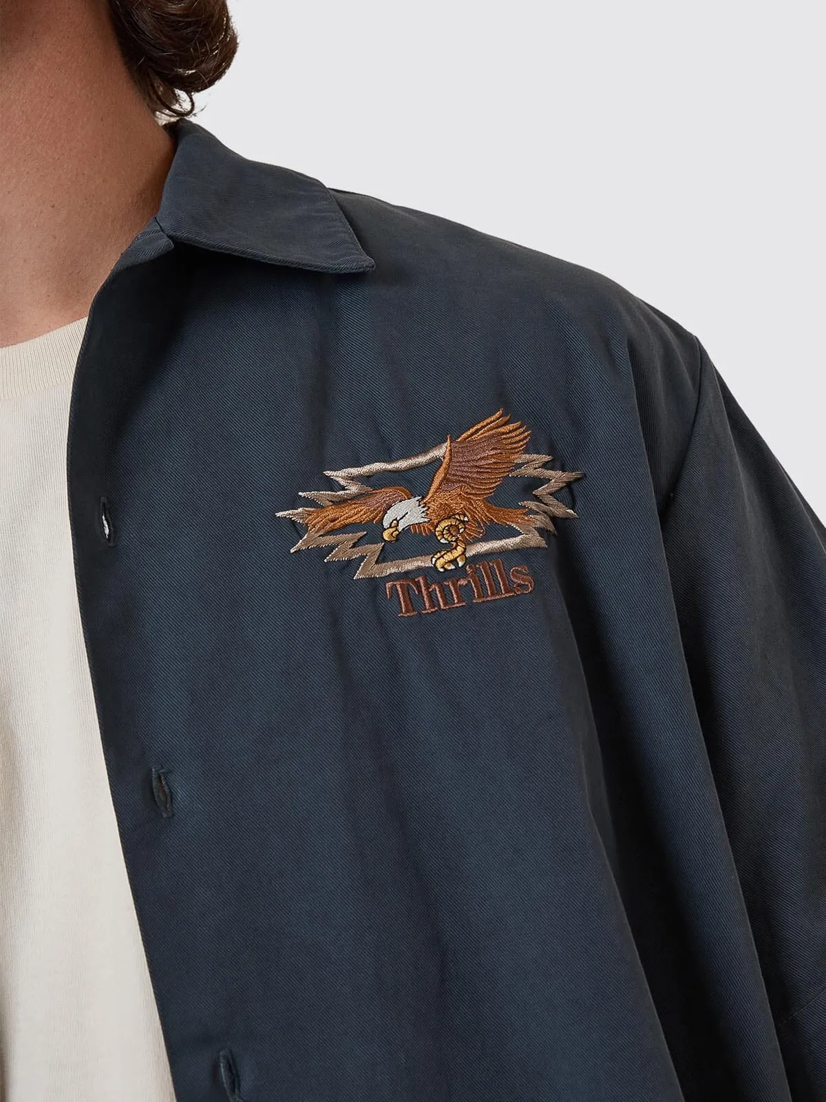 1st Grade Service Short Sleeve Work Shirt - Petrol sold by Thrills product image thumbnail 3