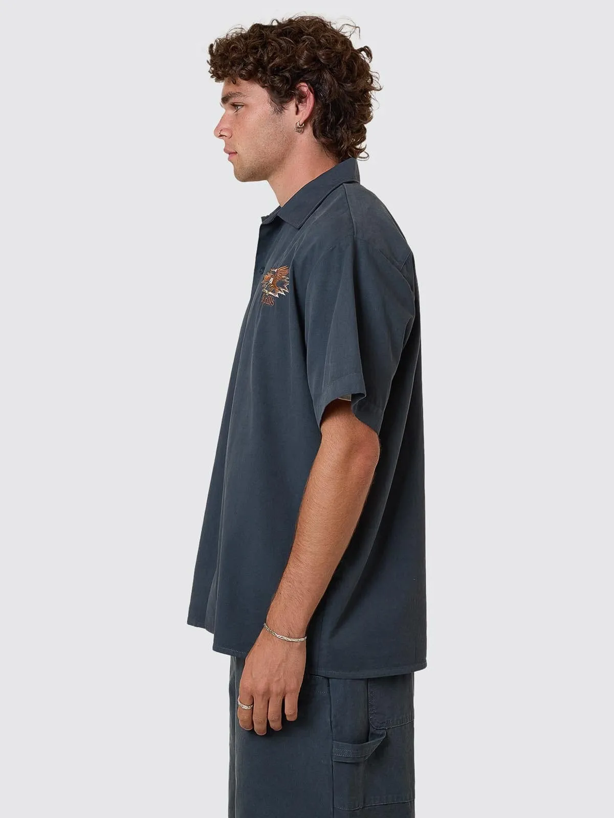 1st Grade Service Short Sleeve Work Shirt - Petrol sold by Thrills product image thumbnail 5