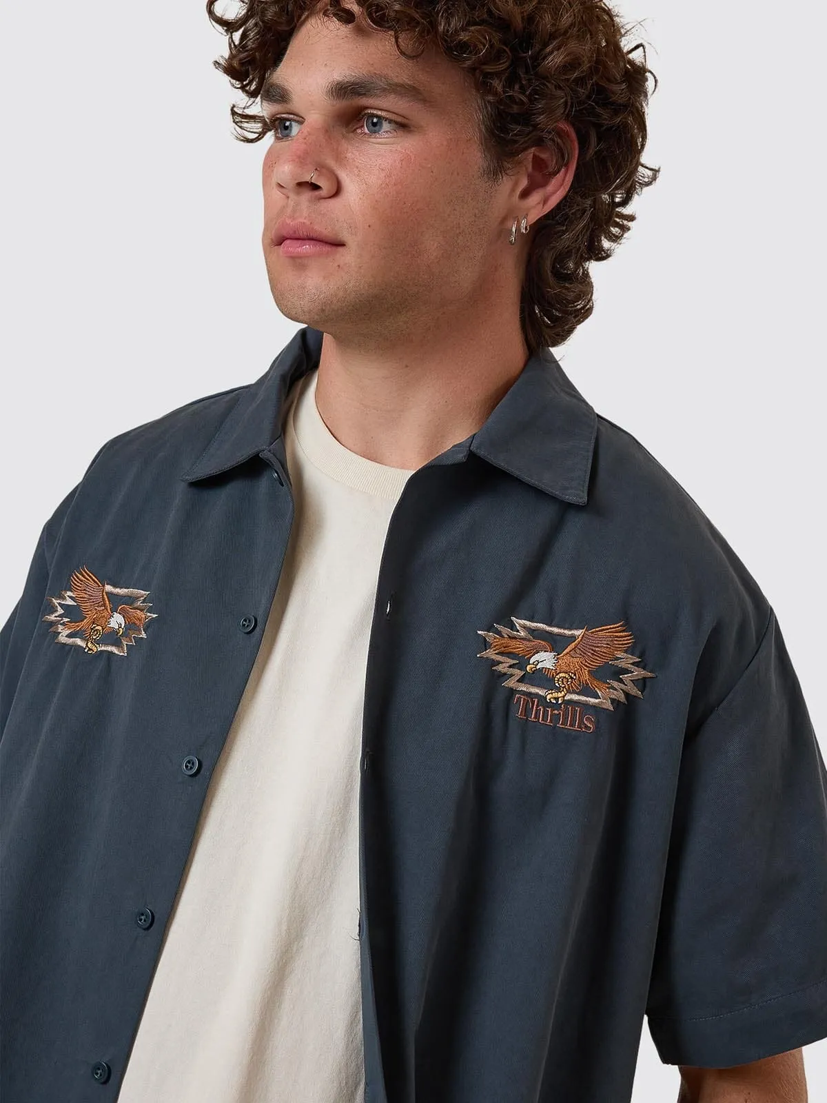 1st Grade Service Short Sleeve Work Shirt - Petrol sold by Thrills product image thumbnail 2