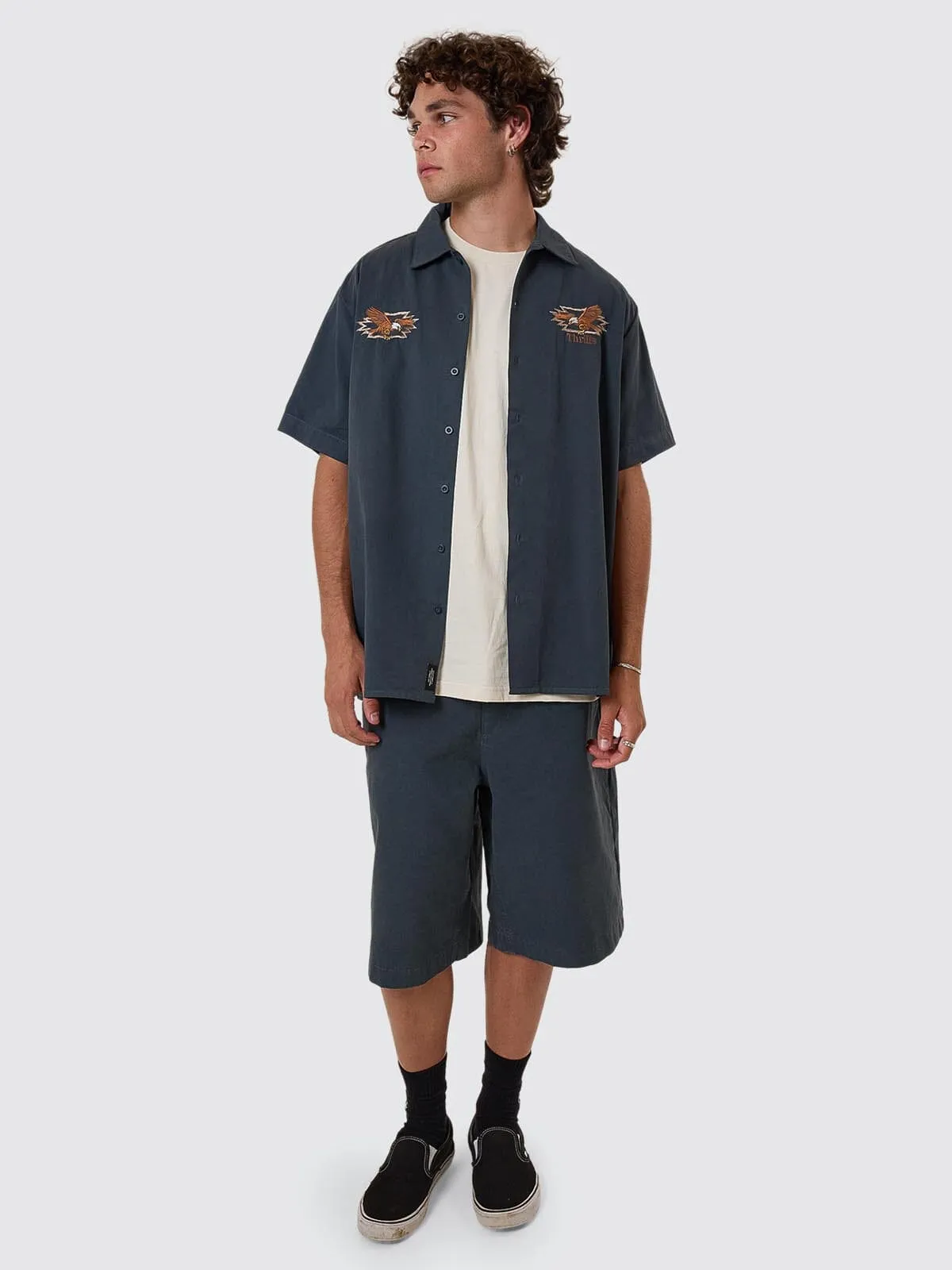 1st Grade Service Short Sleeve Work Shirt - Petrol sold by Thrills