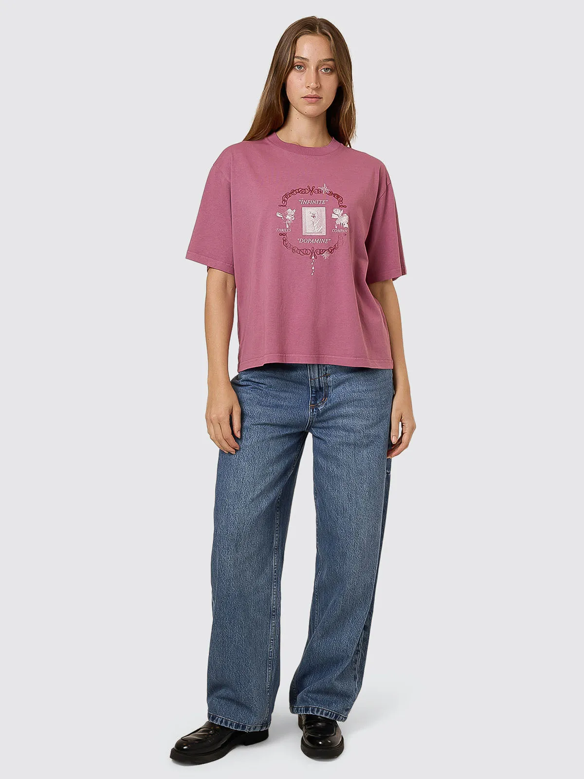 Dopamine Square Tee - Delta Berry sold by Thrills