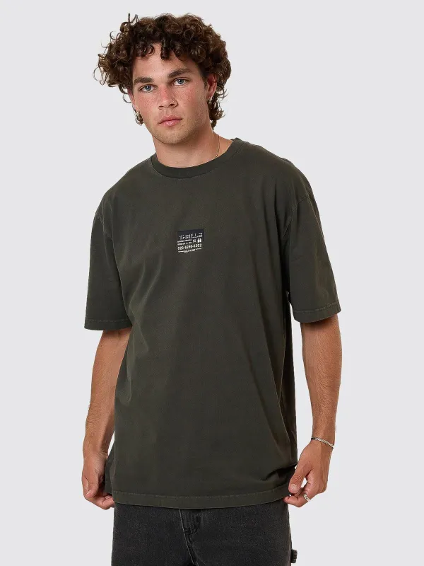 Built To Win Oversize Fit Tee - Oil Green sold by Thrills