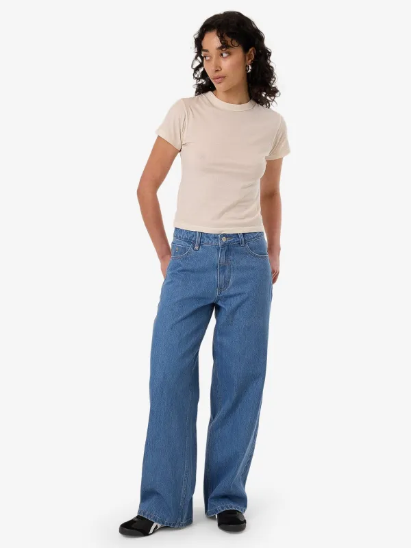 Billie Low Rise Baggy Jean - Mid Peel Blue sold by Thrills
