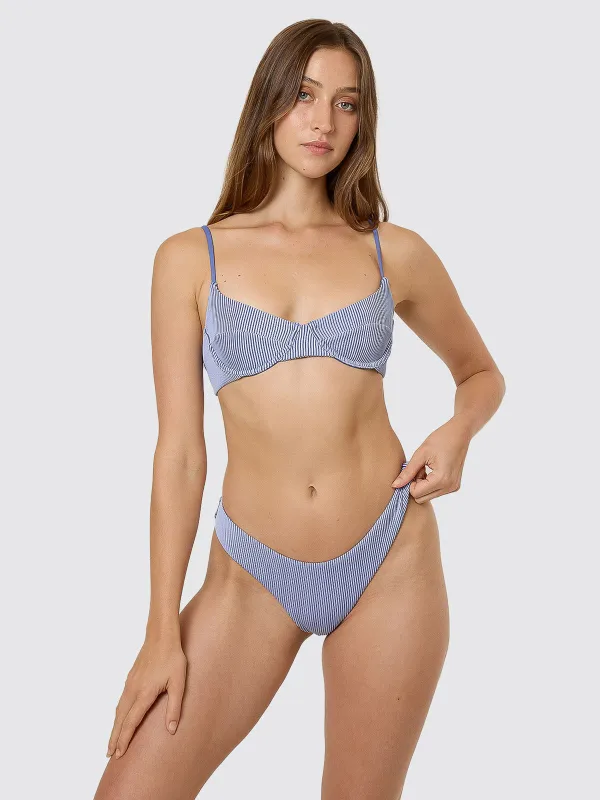 Alba Rib Classic Bikini Bottom - Cornflower Blue sold by Thrills