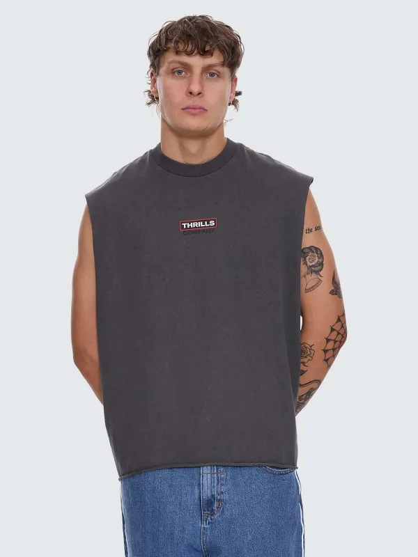 Stinger Box Fit Oversize Cropped Muscle Tee - Merch Black sold by Thrills