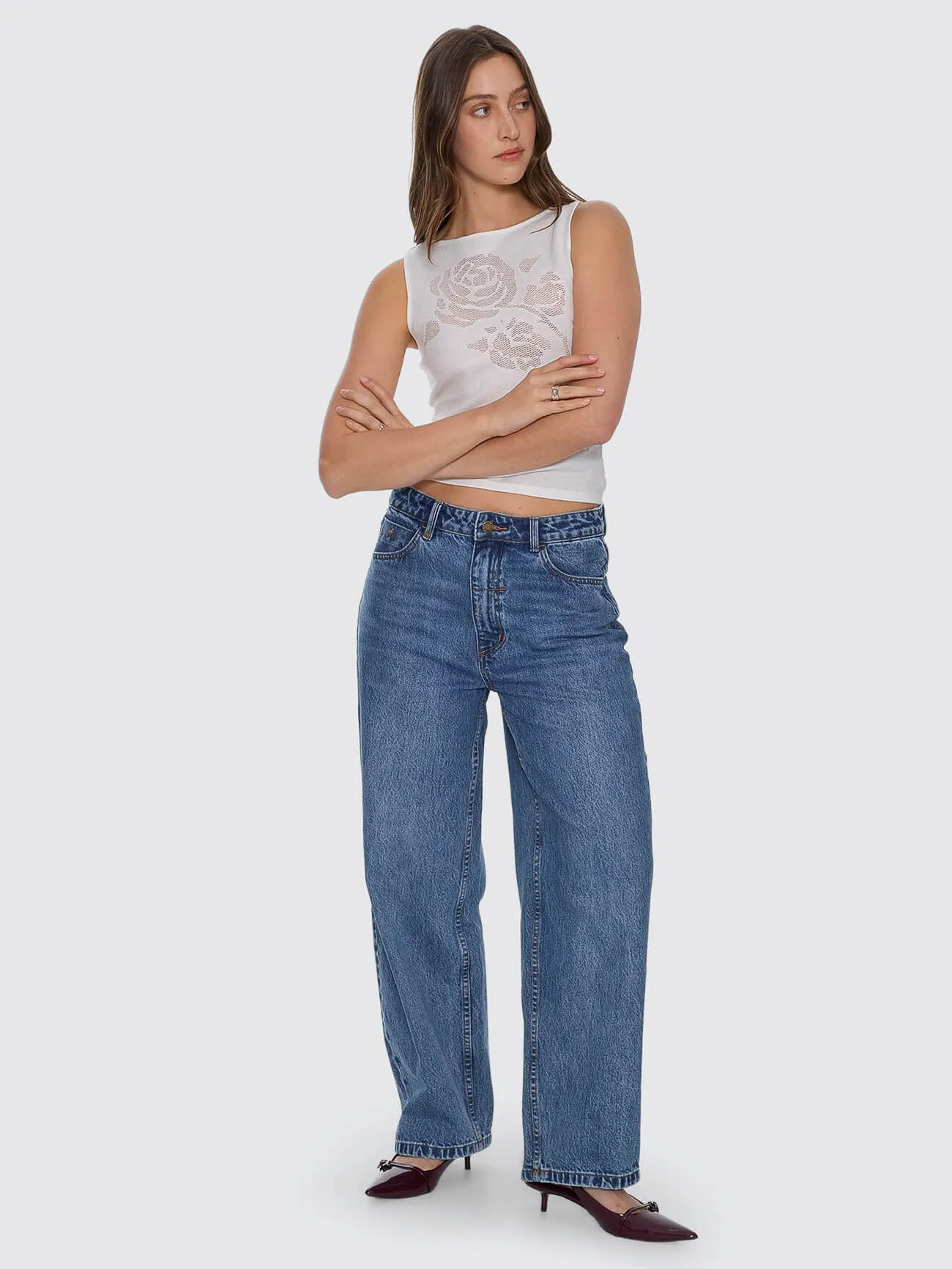 Rosetta Knit Tank - Heritage White sold by Thrills product image thumbnail 3