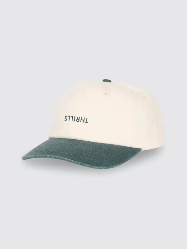 Minimal Thrills 6 Panel Cap - Deep Forest - Tofu sold by Thrills
