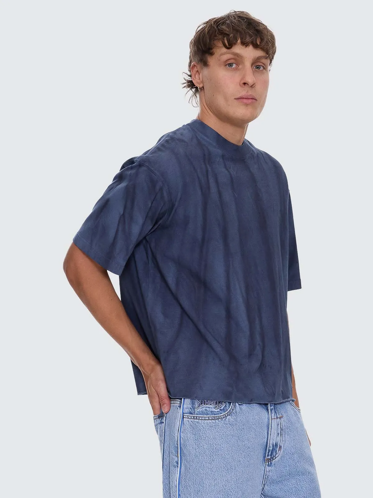 Arts Sunfade Box Crop Tee - Sunfade Bleach Indigo sold by Thrills product image thumbnail 4