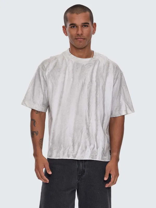 Arts Sunfade Box Crop Tee - Sunfade Bleach Charcoal sold by Thrills