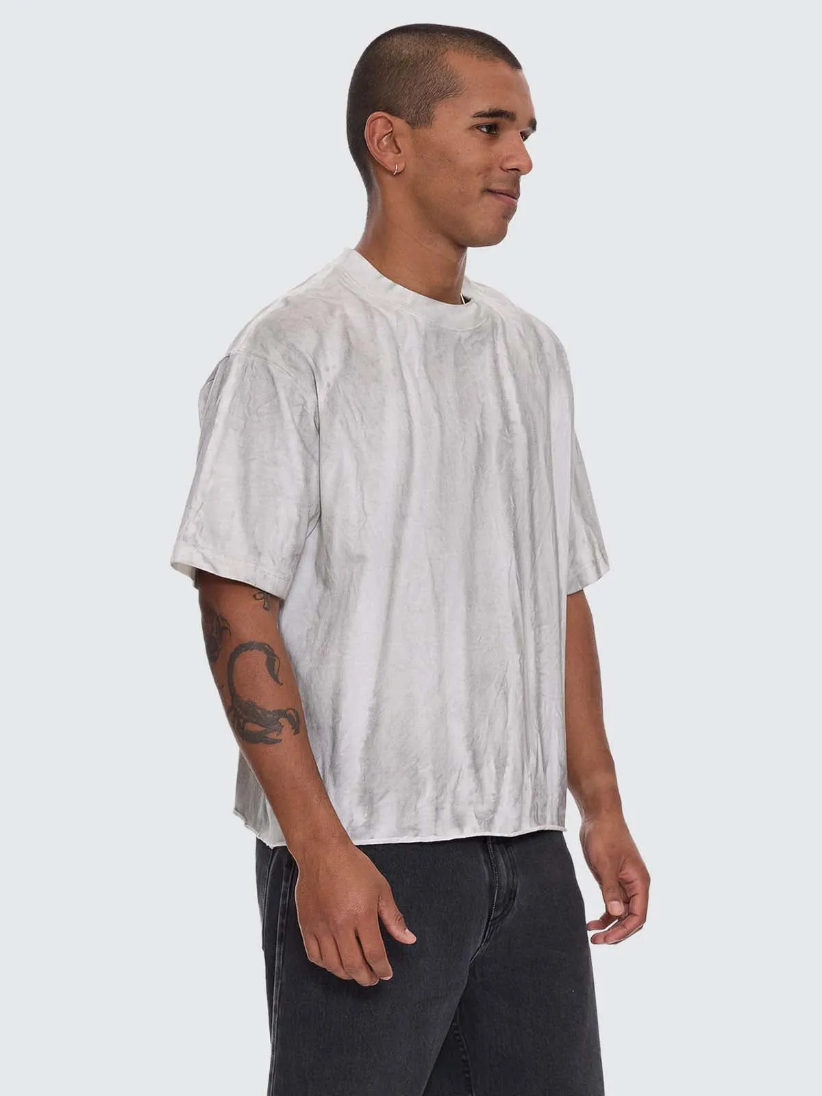 Arts Sunfade Box Crop Tee - Sunfade Bleach Charcoal sold by Thrills product image thumbnail 4