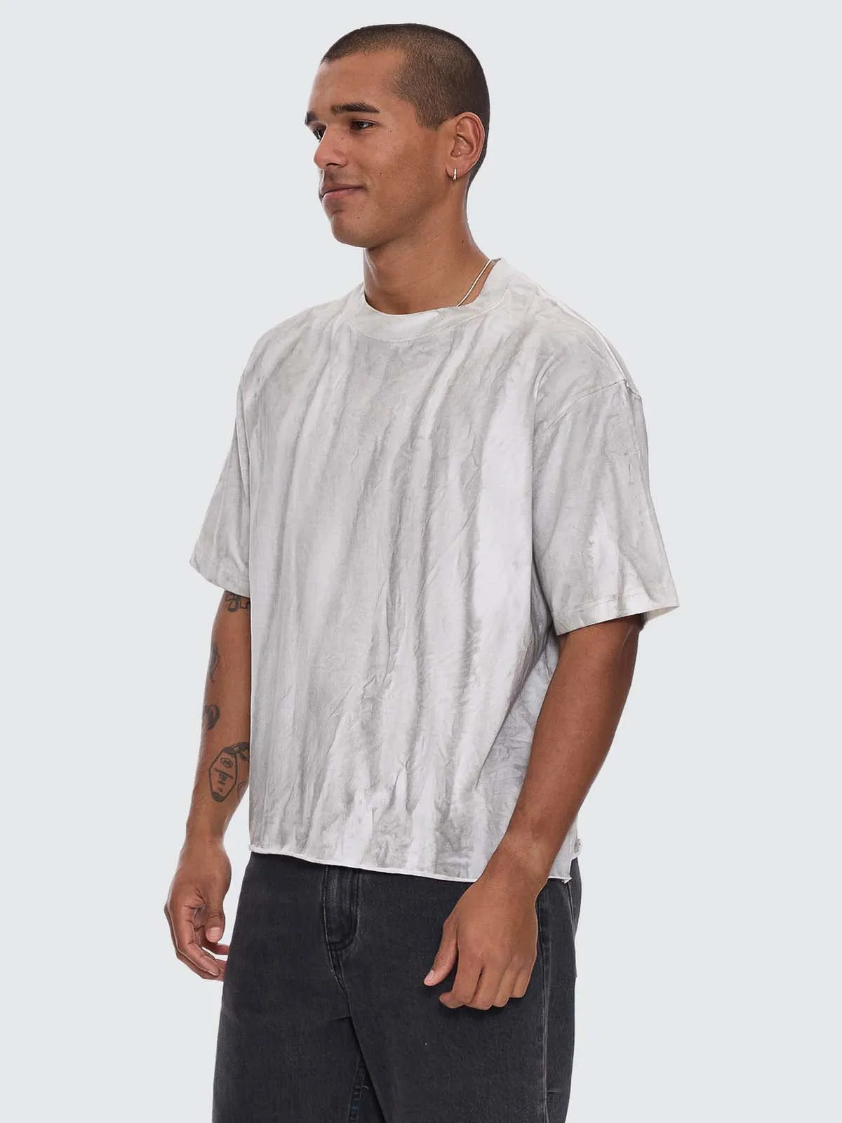 Arts Sunfade Box Crop Tee - Sunfade Bleach Charcoal sold by Thrills product image thumbnail 2