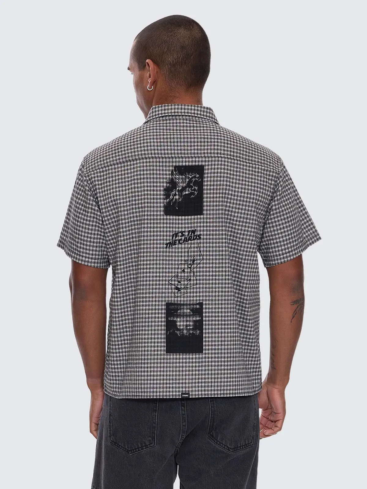 It's In The Cards Short Sleeve Cropped Shirt - Black sold by Thrills product image thumbnail 5