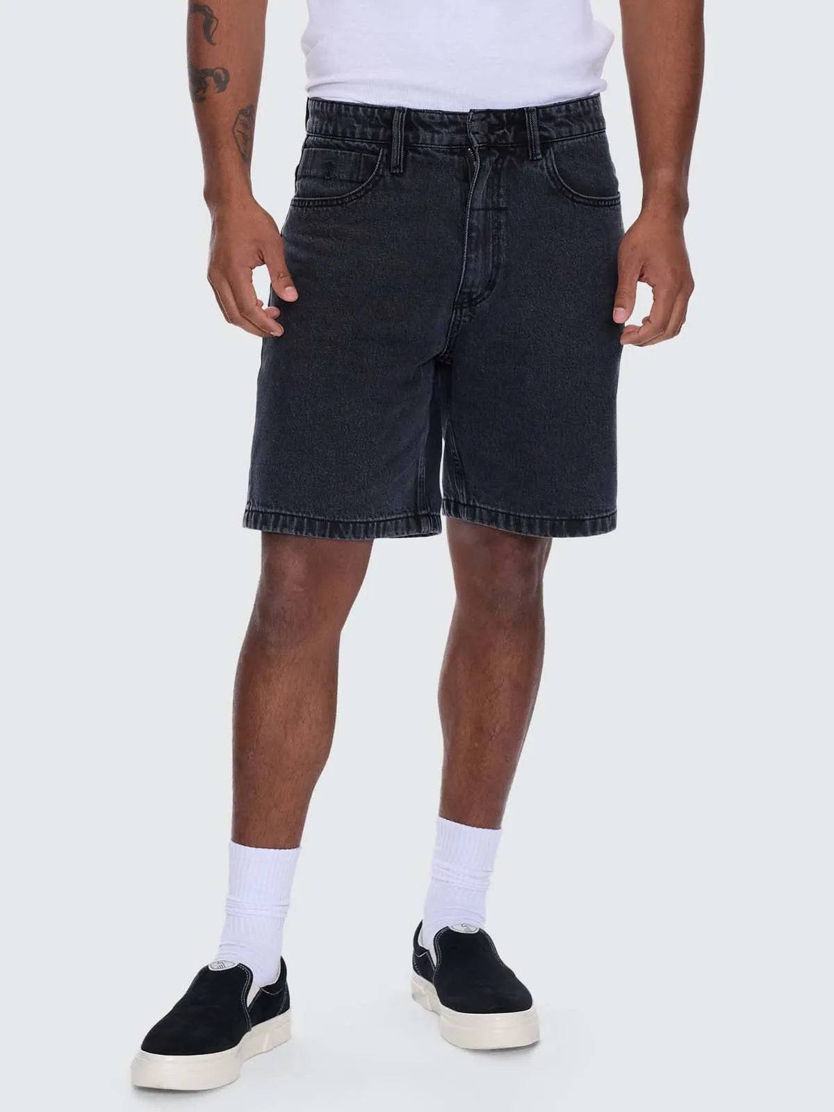 Slacker Relaxed Denim Short - Ebony sold by Thrills product image thumbnail 2