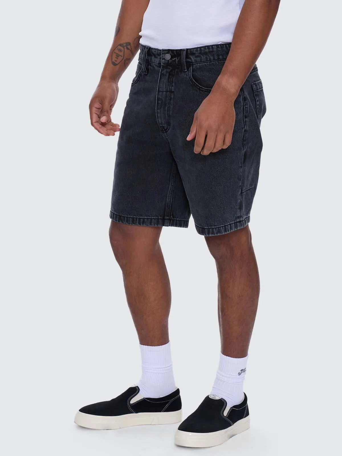 Slacker Relaxed Denim Short - Ebony sold by Thrills product image thumbnail 4