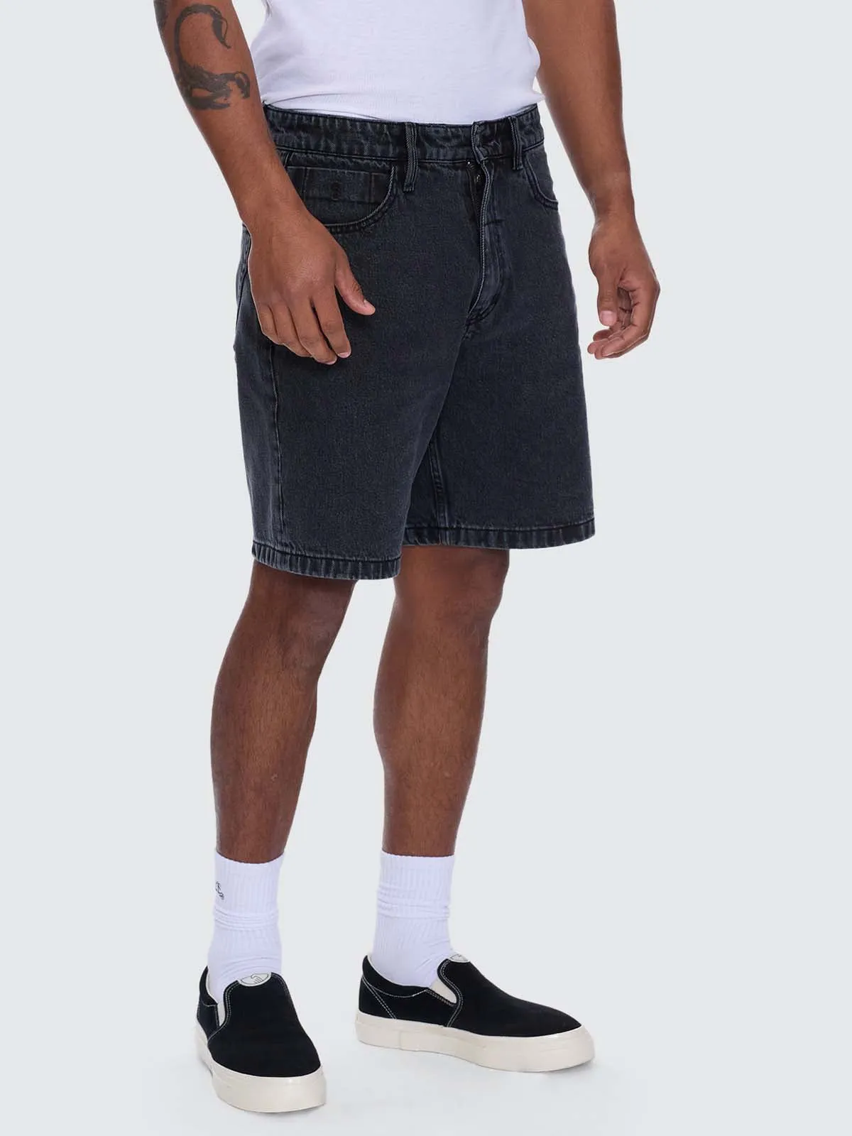 Slacker Relaxed Denim Short - Ebony sold by Thrills product image thumbnail 5