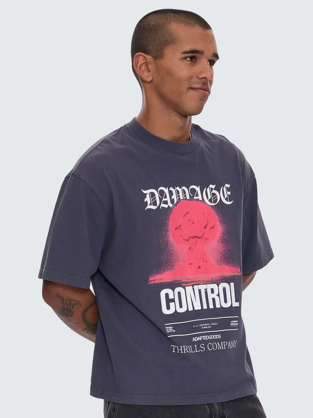 Damage Control Box Crop Tee - Ebony sold by Thrills product image thumbnail 5