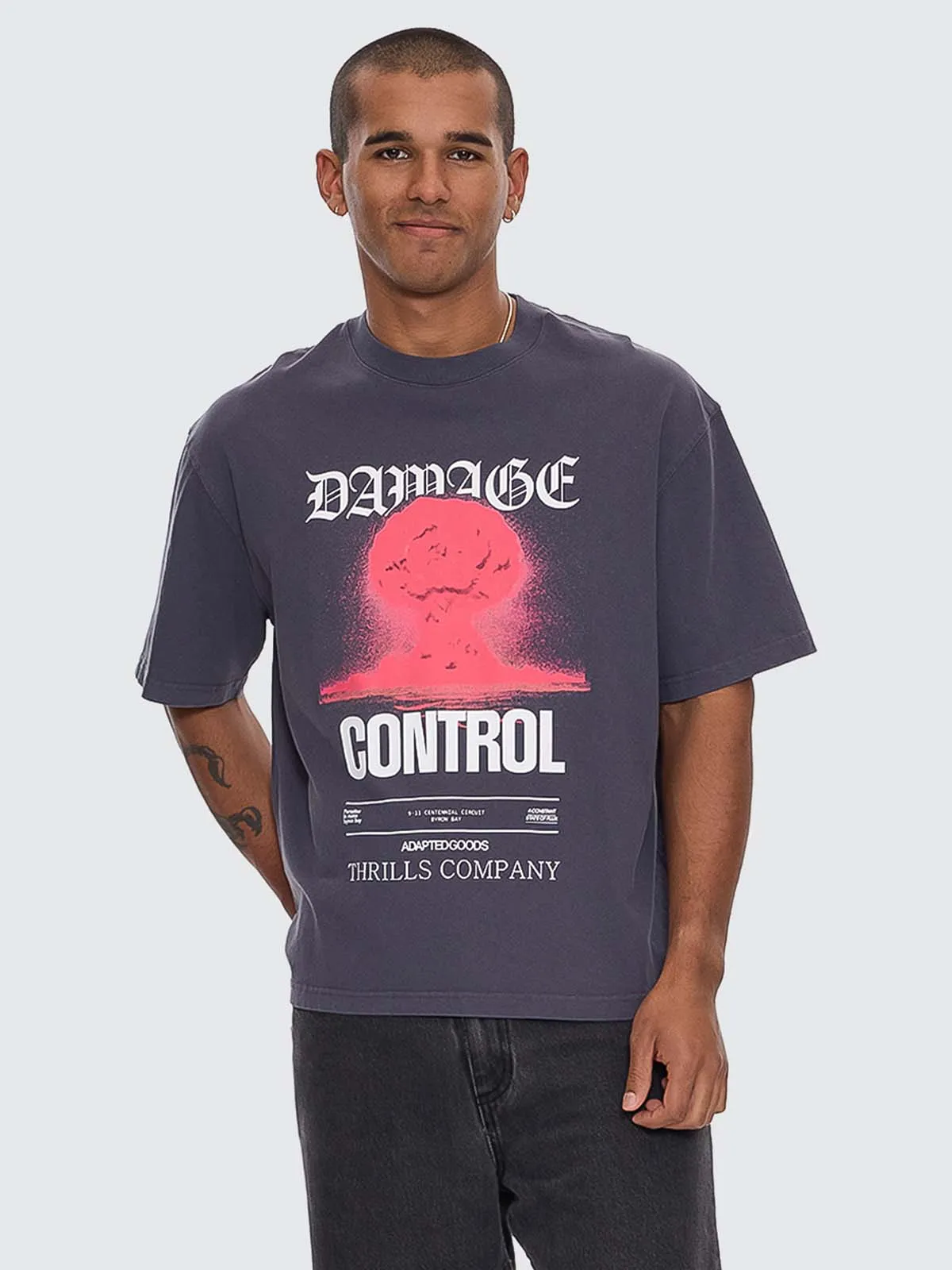 Damage Control Box Crop Tee - Ebony sold by Thrills