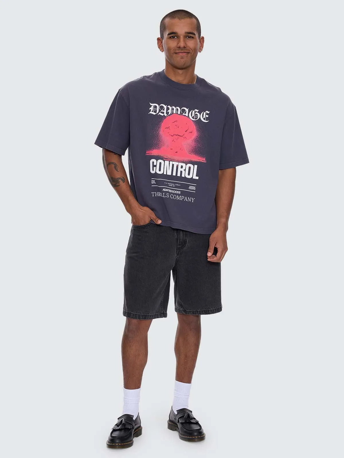 Damage Control Box Crop Tee - Ebony sold by Thrills product image thumbnail 2