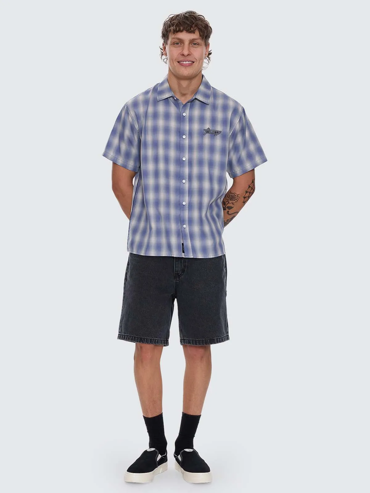 Heavy Static Short Sleeve Cropped Shirt - Royal Cream sold by Thrills product image thumbnail 3