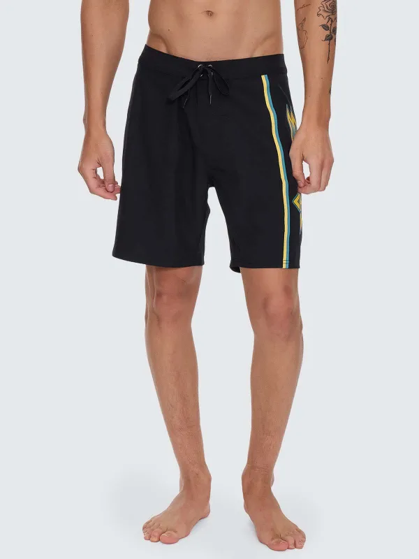 Heavy Static Boardshort - Black sold by Thrills
