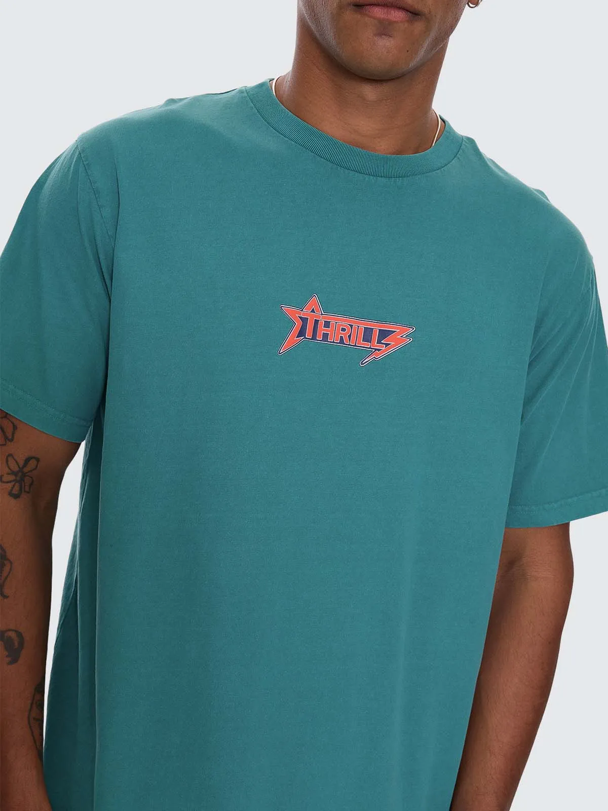 Heavy Static Merch Tee - New Teal sold by Thrills product image thumbnail 2