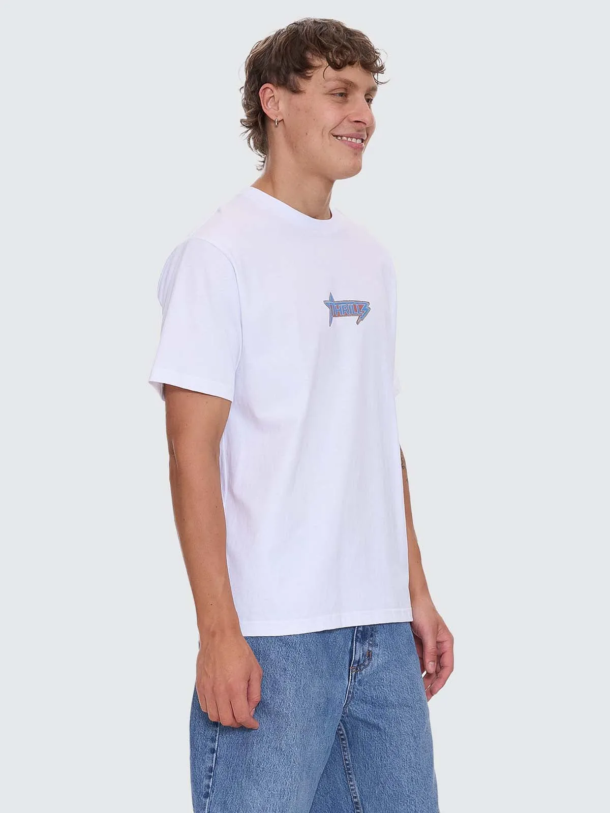 Heavy Static Merch Tee - White sold by Thrills product image thumbnail 4