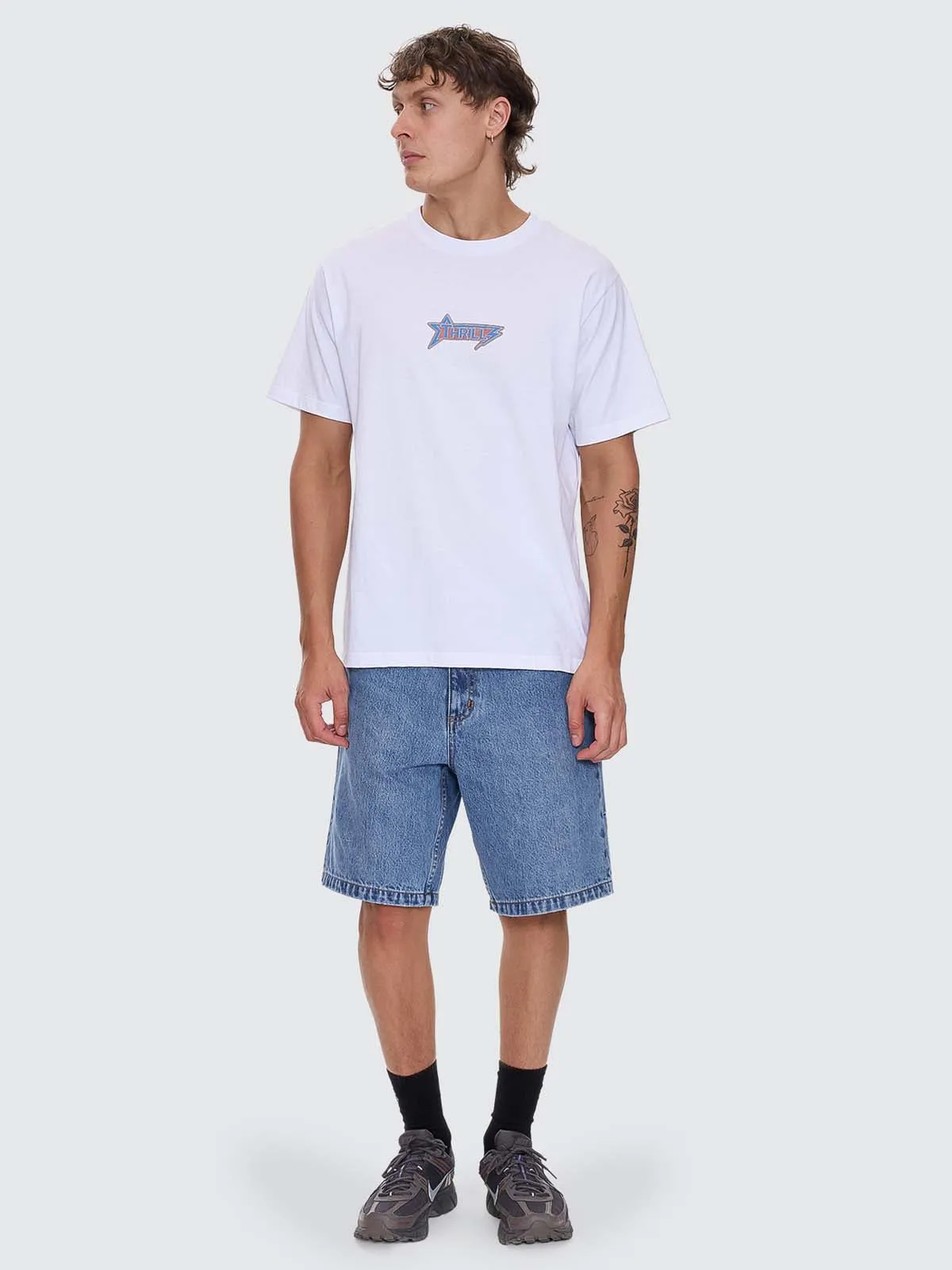 Heavy Static Merch Tee - White sold by Thrills product image thumbnail 5