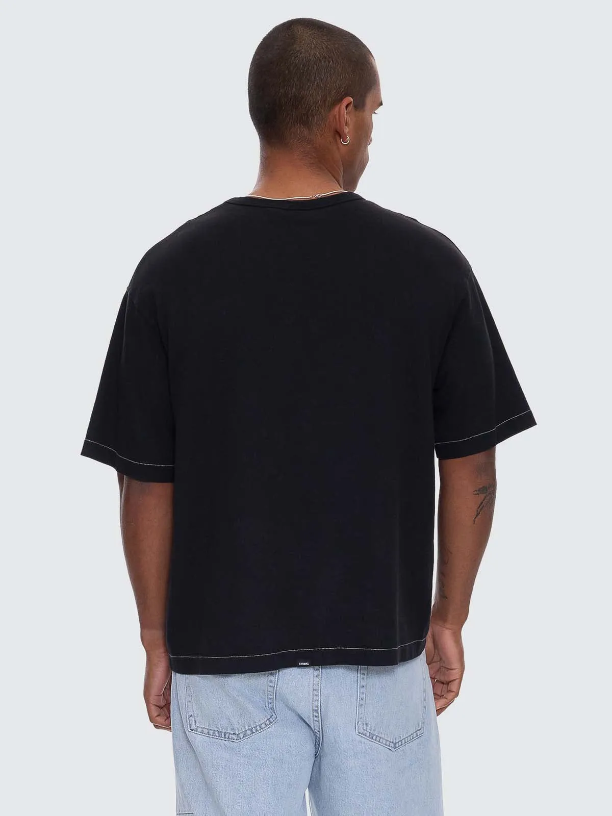 Hemp Thrills Contrast Box Crop Tee - Washed Black sold by Thrills product image thumbnail 3