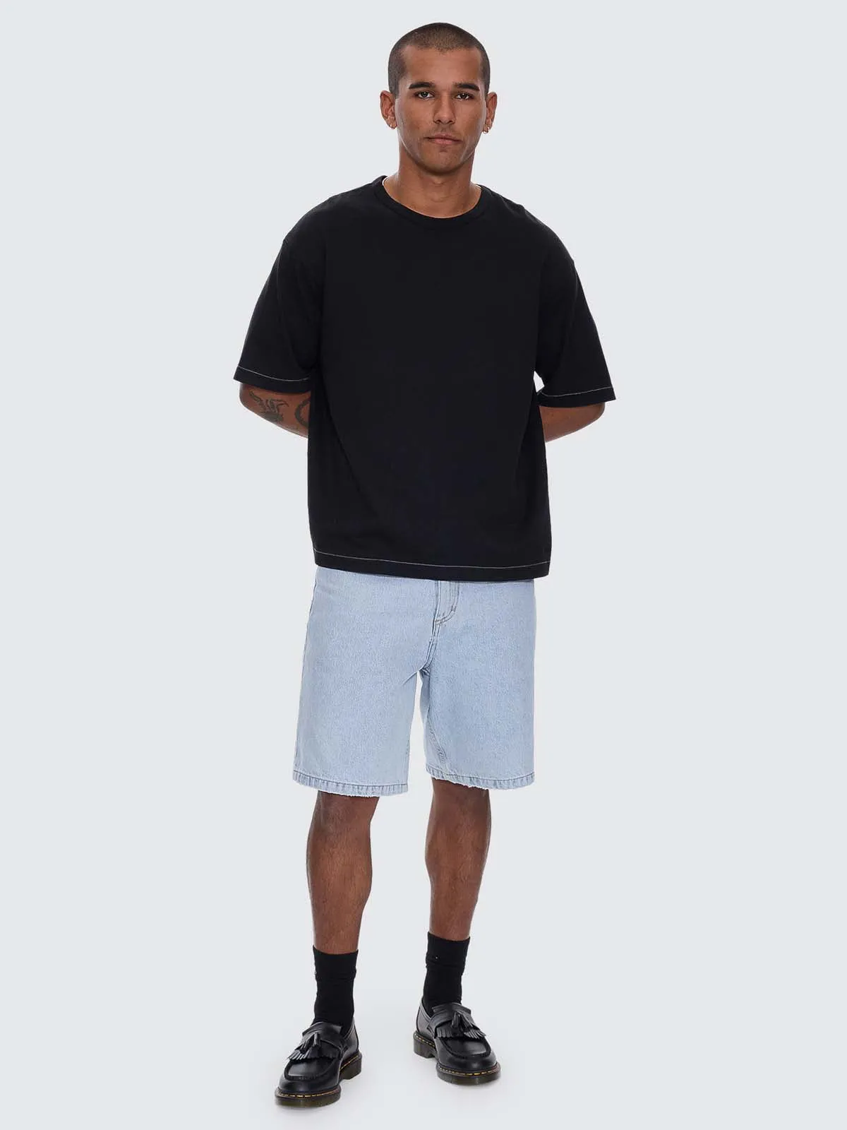 Hemp Thrills Contrast Box Crop Tee - Washed Black sold by Thrills product image thumbnail 5