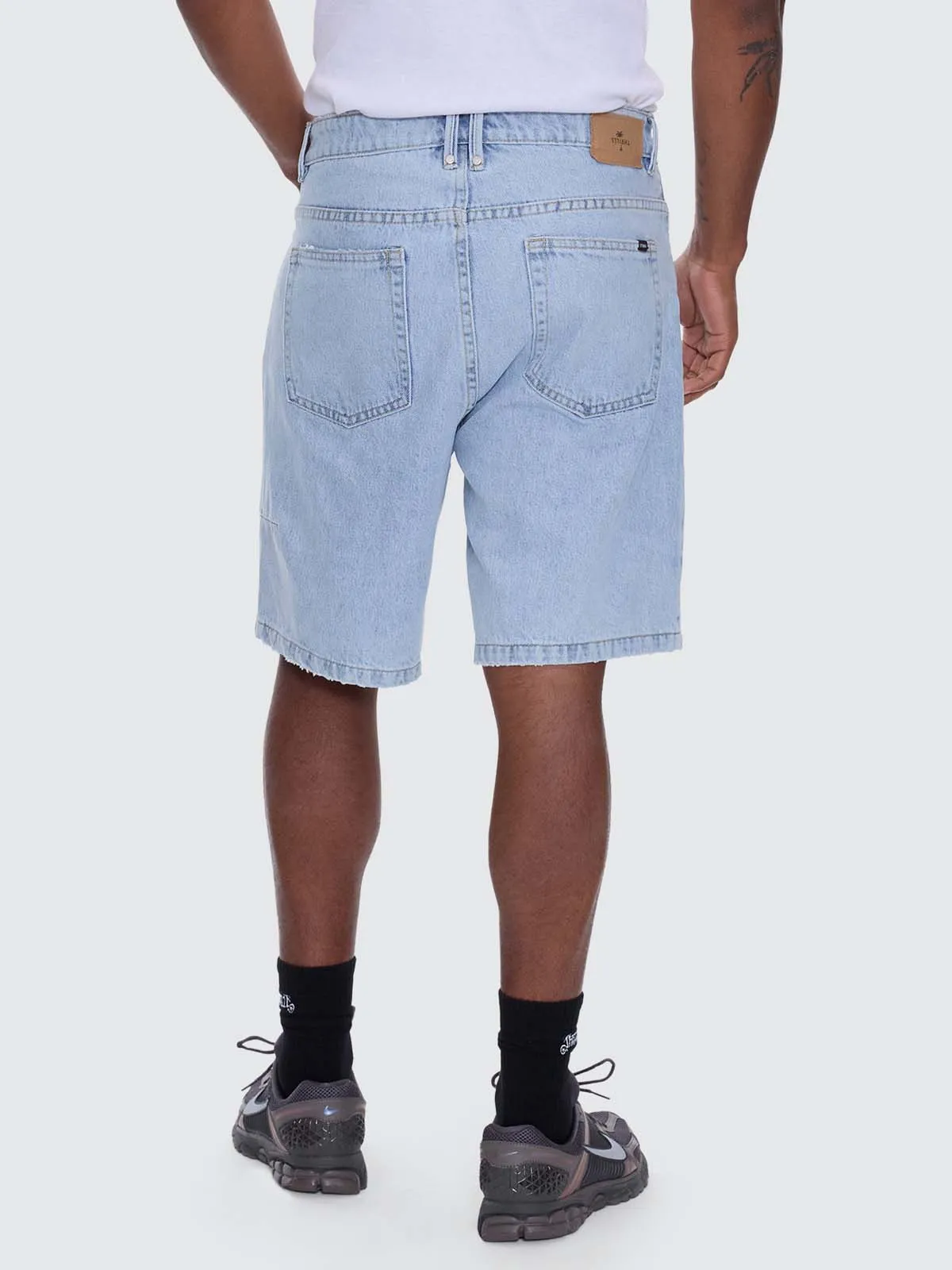 Mid Slacker Relaxed Denim Short - Serenity Blue sold by Thrills product image thumbnail 4