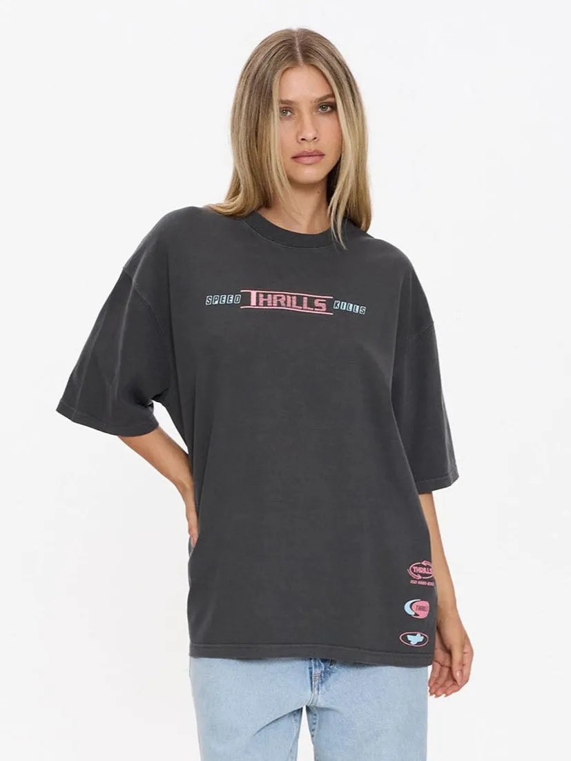 Speed Kills Oversized Tee - Merch Black sold by Thrills