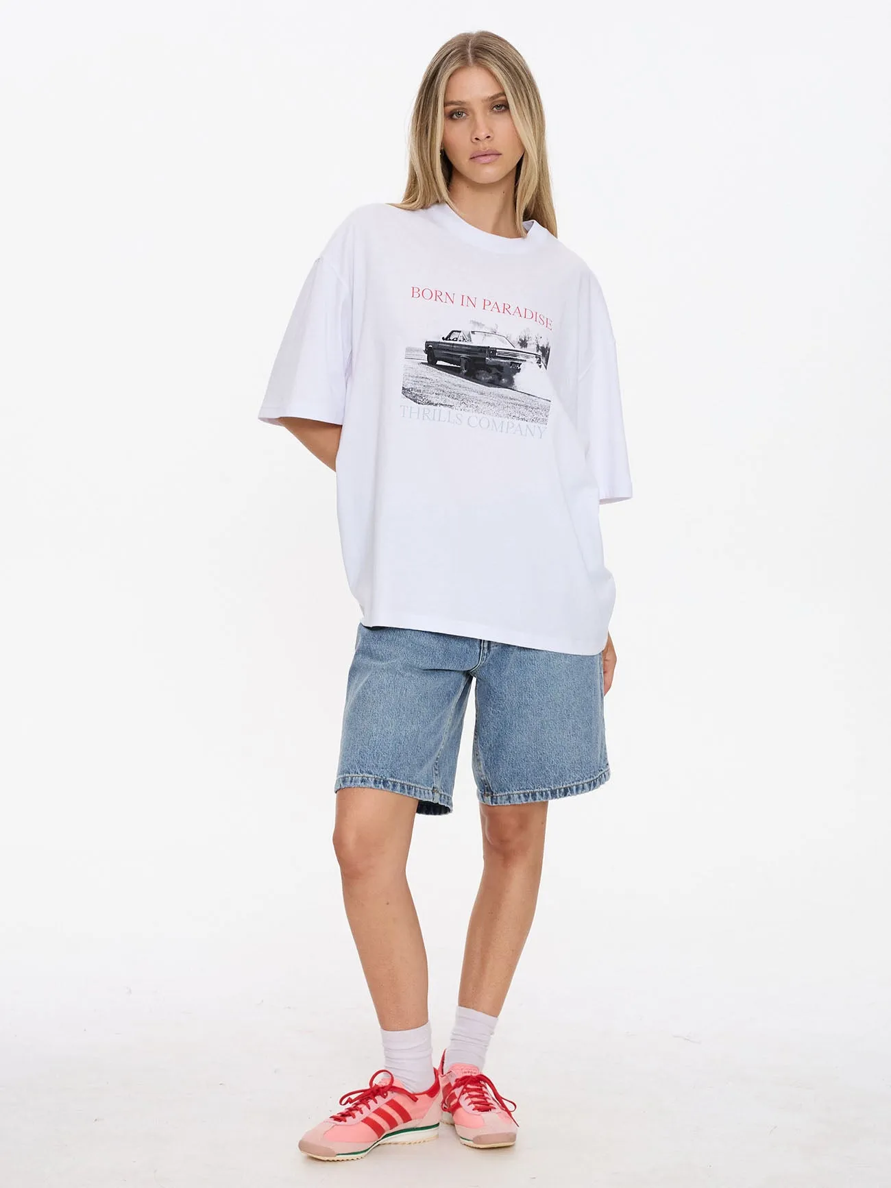 Metal And Dust Oversized Tee - White sold by Thrills product image thumbnail 3